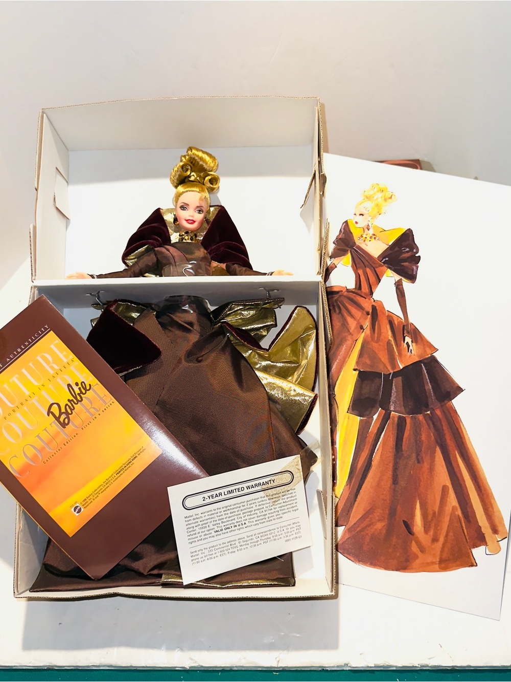 Portrait in Taffeta Barbie Doll The Couture Collection 1996 Mattel 15528 New Box